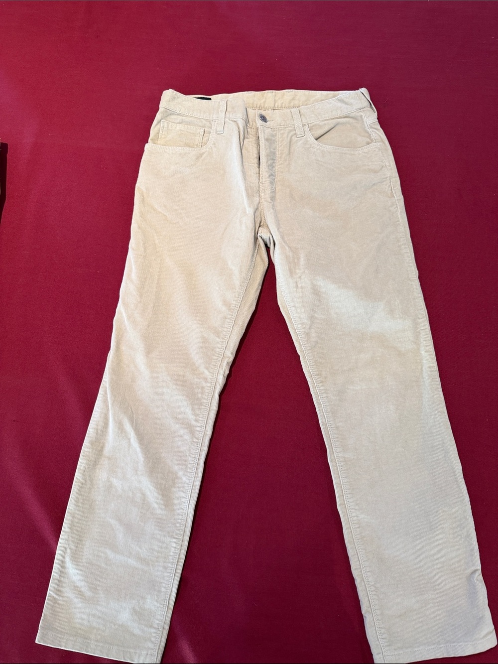 Gucci Straight-Leg Corduroy Pants in Light Beige